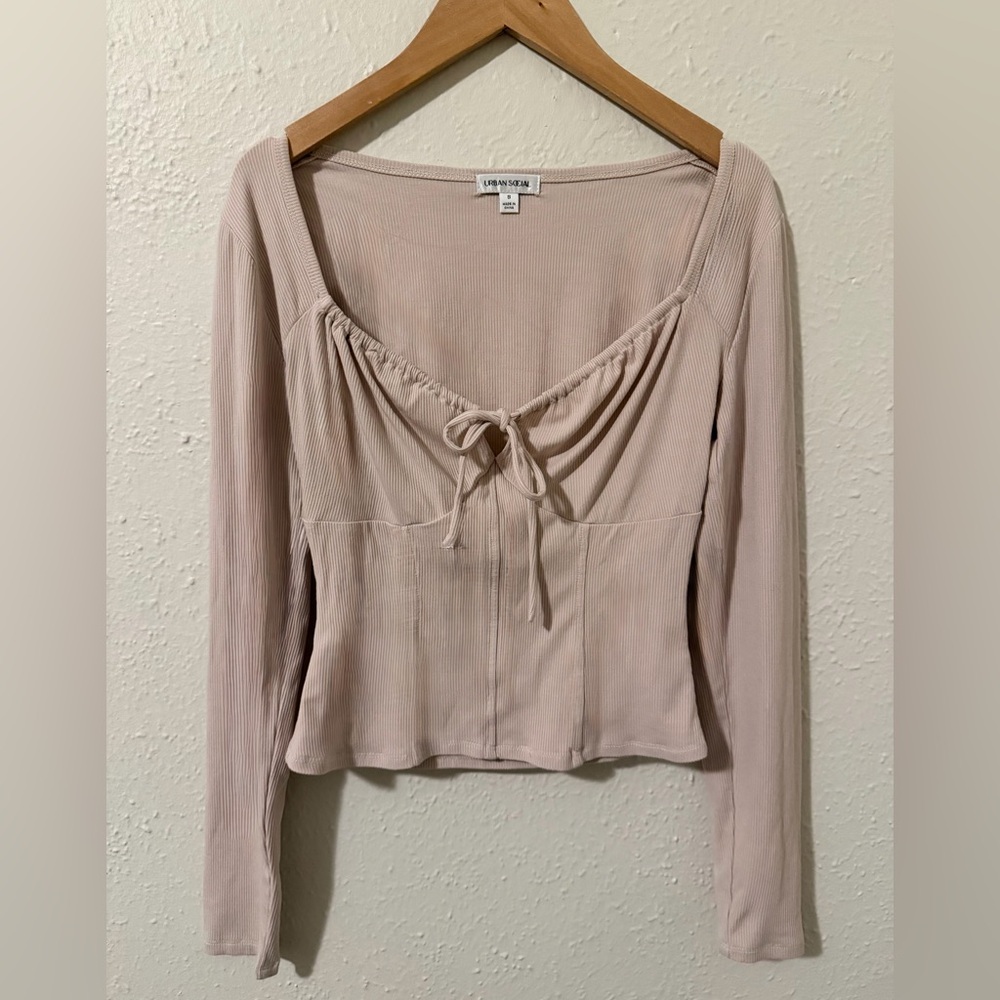 Urban Social Soft Pink Tie-Front Top